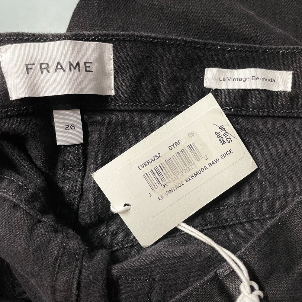 NWT ♠️ FRAME Le Vintage Shredded Bermuda Short - Picture 6 of 7